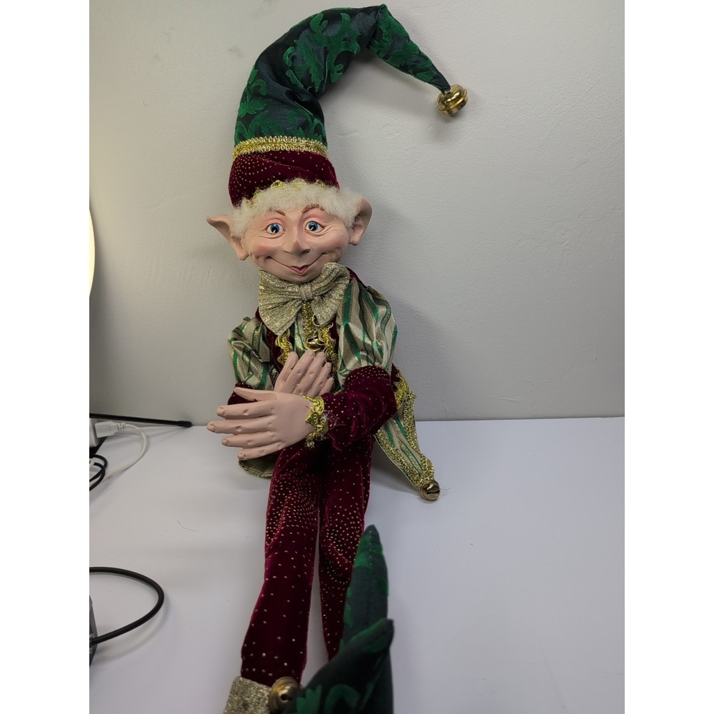 Elf PIXIE DOLL FARIES Christmas Poseable Elf Wire Frame 30" Tall